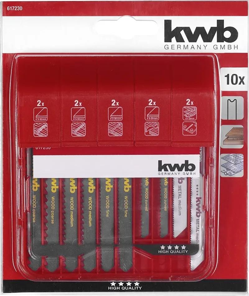 kwb 617230 Stichsägeblätter-Set Jigger 10-teilig 1 St. de KWB – image du produit 1 sur 5