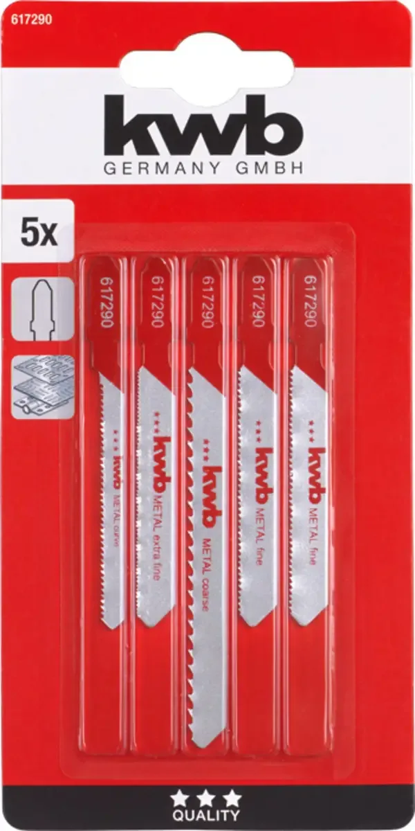 kwb 617290 Decoupeerzaagblad-set voor metaal 5 stuk(s) van KWB – productafbeelding 3 van 3