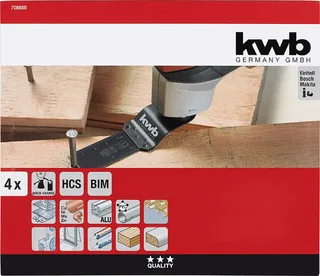 kwb 708890 Multitool toebehorenset 4-delig 4 stuk(s) de KWB – image du produit 3 sur 3