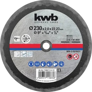 kwb 711833 Trennscheibe gerade 230 mm 1 St. Stahl by KWB – product image 3 of 3
