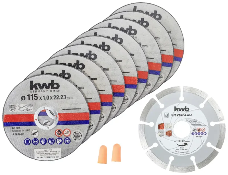 kwb 712031 Trennscheiben-Set 115 mm 10 St. Edelstahl de KWB – image du produit 1 sur 3