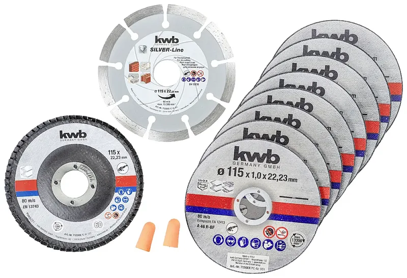 kwb 712041 Trennscheiben-Set 115 mm 10 St. Edelstahl by KWB – product image 1 of 3