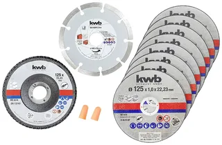 kwb 712042 Trennscheiben-Set 125 mm 10 St. Edelstahl, Stein, Stahl van KWB – productafbeelding 1 van 2