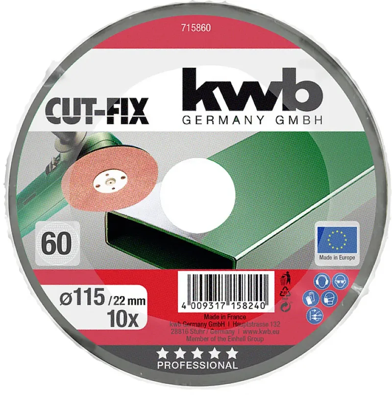 kwb 715860 Schleifpapier für Tellerschleifgerät Körnung (num) 60 (Ø) 115 mm 10 St. von KWB – Produktbild 3 von 3