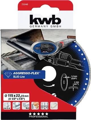 kwb 720140 Diamanttrennscheibe Durchmesser 115 mm Bohrungs-Ø 22.23 mm Metall 1 St. de KWB – image du produit 3 sur 3