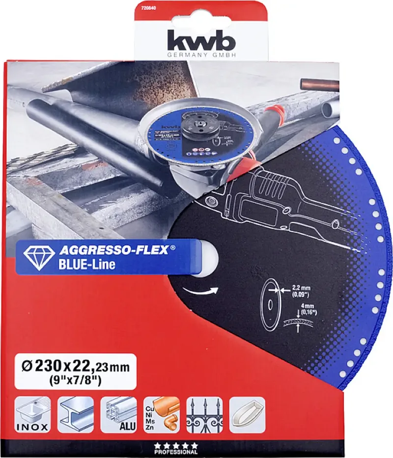 kwb 720840 Diamanttrennscheibe Durchmesser 230 mm Bohrungs-Ø 22.23 mm Metall 1 St. von KWB – Produktbild 3 von 3