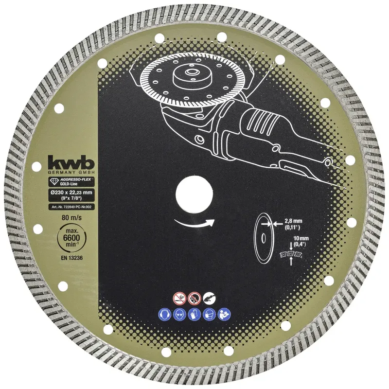 kwb 722840 Diamanttrennscheibe Durchmesser 230 mm Bohrungs-Ø 22 mm 1 St. von KWB – Produktbild 1 von 2