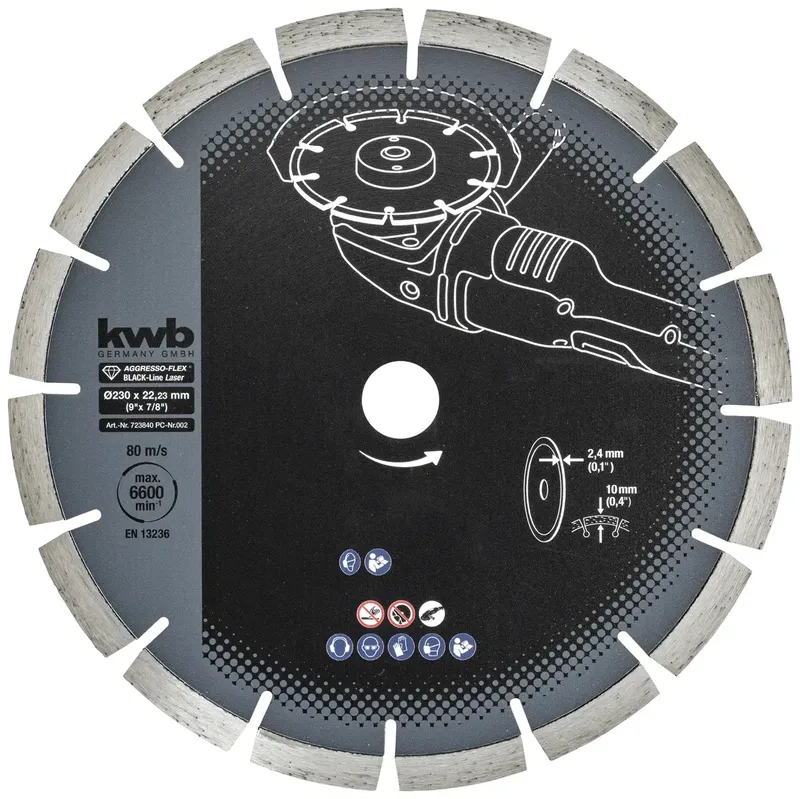 kwb 723840 Diamanttrennscheibe Durchmesser 230 mm Bohrungs-Ø 22 mm 1 St. von KWB – Produktbild 1 von 2