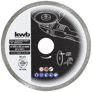 kwb 725240 Diamanttrennscheibe Durchmesser 125 mm Bohrungs-Ø 22 mm 1 St. de KWB – image du produit 1 sur 2