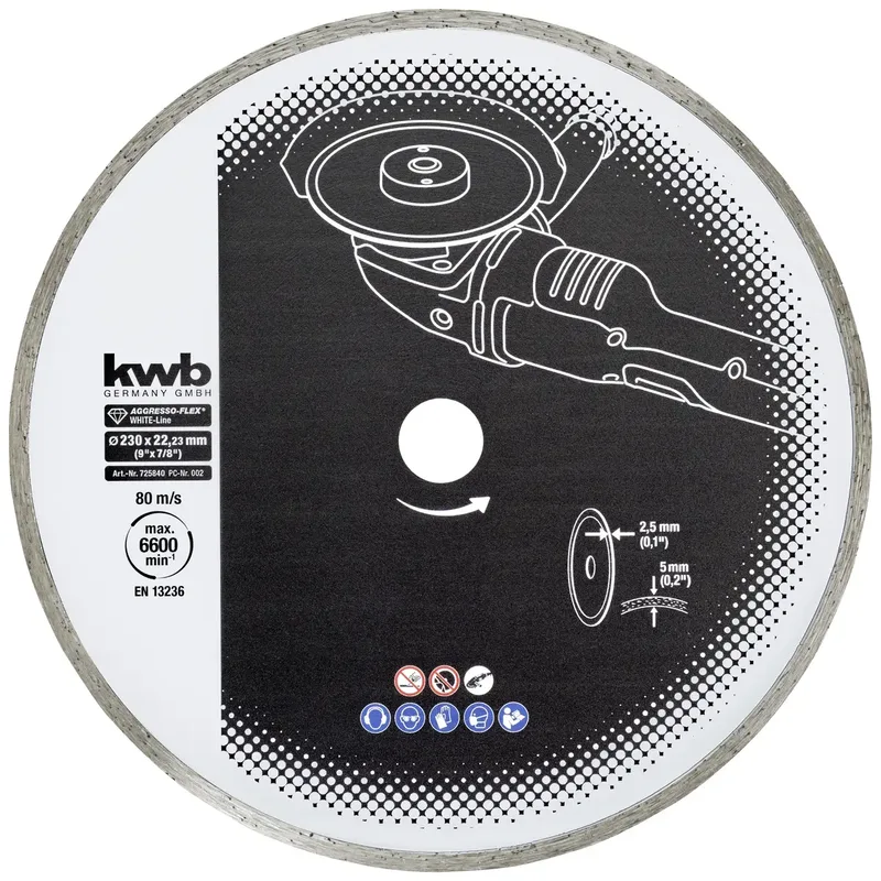 kwb 725840 Diamanttrennscheibe Durchmesser 230 mm Bohrungs-Ø 22 mm 1 St. by KWB – product image 1 of 2