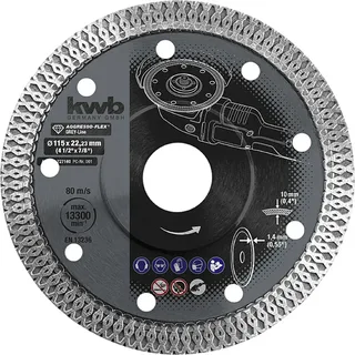kwb 727140 Diamanttrennscheibe Durchmesser 115 mm Bohrungs-Ø 22.23 mm 1 St. de KWB – image du produit 1 sur 3