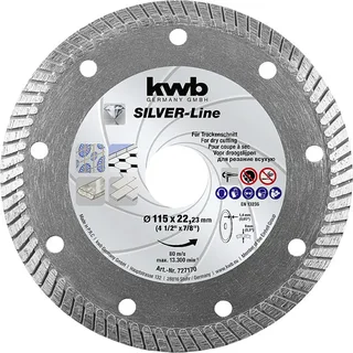 kwb 727170 Diamanttrennscheibe Durchmesser 115 mm Bohrungs-Ø 22.23 mm 1 St. de KWB – image du produit 1 sur 2