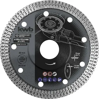 kwb 727540 Diamanttrennscheibe Durchmesser 125 mm Bohrungs-Ø 22.23 mm 1 St. de KWB – image du produit 1 sur 3