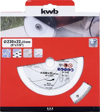 kwb 727870 Disque à tronçonner diamanté Diamètre 230 mm Ø de perçage 22.23 mm 1 pc(s) de KWB – image du produit 2 sur 2