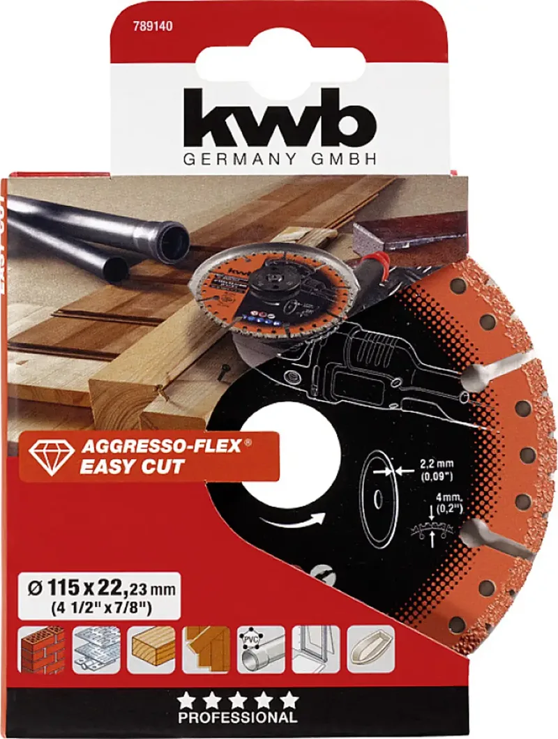 kwb 789140 Diamanttrennscheibe Durchmesser 115 mm Bohrungs-Ø 22.23 mm 1 St. fra KWB – produktbillede 3 af 3