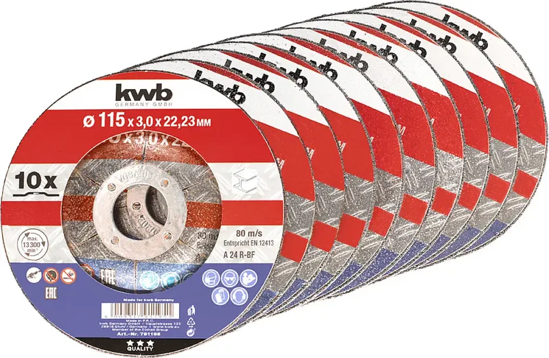 kwb 791195 Trennscheibe gerade 115 mm 10 St. Metall by KWB – product image 1 of 3
