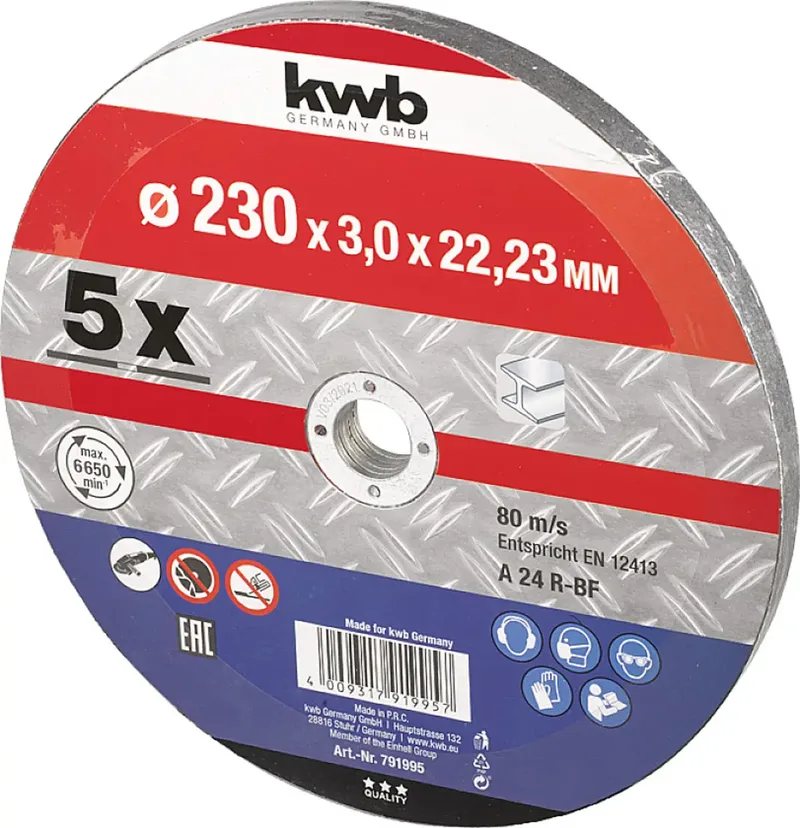 kwb 791995 Trennscheibe gerade 230 mm 5 St. Metall von KWB – Produktbild 3 von 3