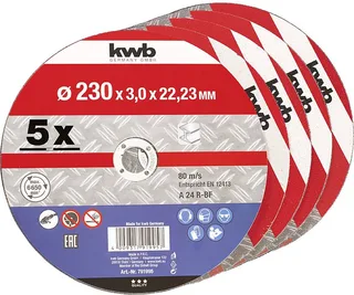 kwb 791995 Trennscheibe gerade 230 mm 5 St. Metall von KWB – Produktbild 1 von 3
