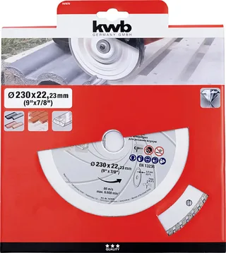 kwb 797870 Diamanten doorslijpschijf Diameter 230 mm Boordiameter 22.23 mm Steen 1 stuk(s) by KWB – product image 3 of 3