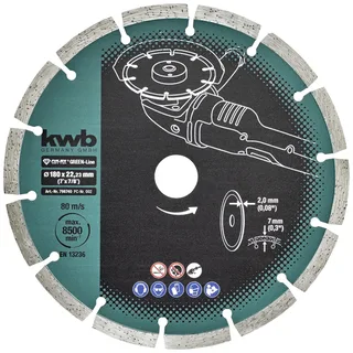kwb 798740 Diamanttrennscheibe Durchmesser 180 mm Bohrungs-Ø 22 mm 1 St. by KWB – product image 1 of 2