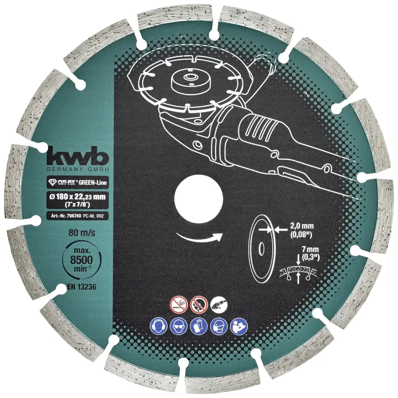 kwb 798740 Diamanttrennscheibe Durchmesser 180 mm Bohrungs-Ø 22 mm 1 St. by KWB – product image 1 of 2