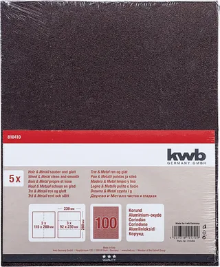 kwb 810410 Schleifpapier Körnung (num) 100 (L x B) 280 mm x 230 mm 5 St. de KWB – image du produit 3 sur 3