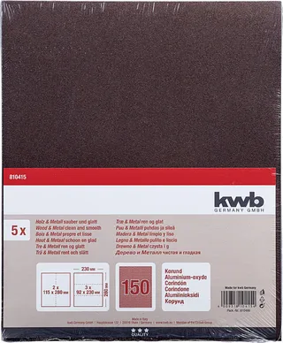kwb 810415 Schleifpapier Körnung (num) 150 (L x B) 280 mm x 230 mm 5 St. von KWB – Produktbild 3 von 3