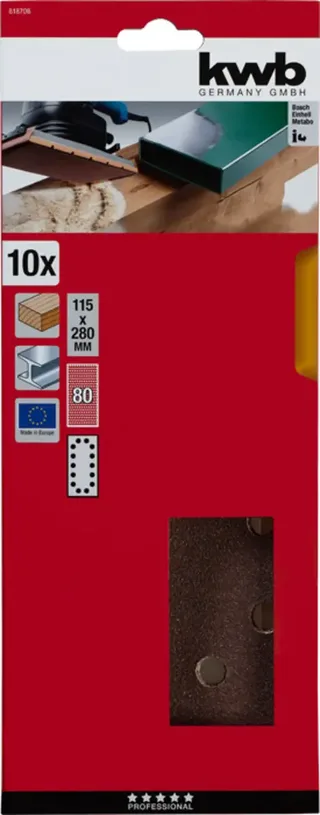 kwb 818708 Schleifpapier Körnung (num) 80 (L x B) 280 mm x 115 mm 10 St. by KWB – product image 3 of 3