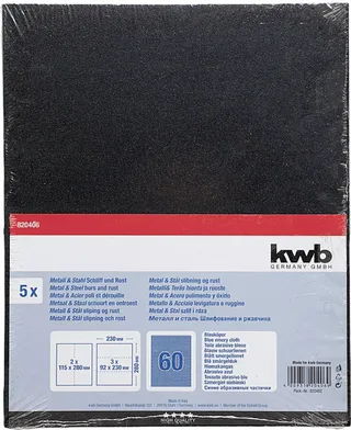 kwb 820406 Schleifpapier Körnung (num) 60 (L x B) 280 mm x 230 mm 5 St. von KWB – Produktbild 3 von 3