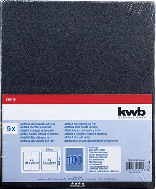 kwb 820410 Schleifpapier Körnung (num) 100 (L x B) 280 mm x 230 mm 5 St. de KWB – image du produit 3 sur 3