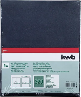 kwb 830432 Schleifpapier Körnung (num) 320 (L x B) 280 mm x 230 mm 5 St. von KWB – Produktbild 3 von 3