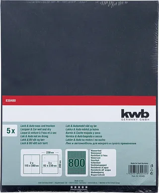 kwb 830480 Schleifpapier Körnung (num) 800 (L x B) 280 mm x 230 mm 5 St. von KWB – Produktbild 3 von 3