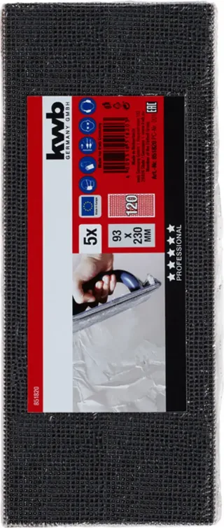 kwb 851820 Schleifpapier Körnung (num) 120 (L x B) 230 mm x 93 mm 5 St. von KWB – Produktbild 3 von 3