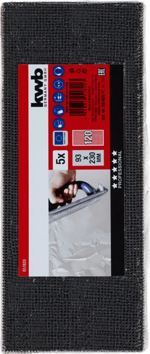 kwb 851820 Schleifpapier Körnung (num) 120 (L x B) 230 mm x 93 mm 5 St. von KWB – Produktbild 3 von 3