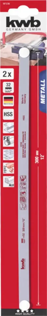 Metaalzaagblad HSS flexibel 300 mm kwb 187230 by KWB – product image 3 of 3
