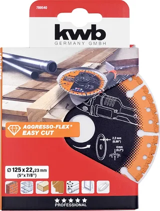 Multicut Diamant Doorslijpschijf 125 mm – Segmented Rim van KWB – productafbeelding 3 van 3