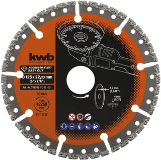 Multicut Diamant Doorslijpschijf 125 mm – Segmented Rim van KWB – productafbeelding 1 van 3
