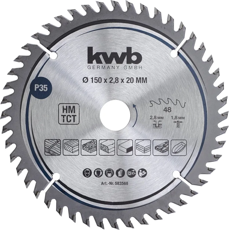 kwb 583568 Lame de scie circulaire 150 x 20 mm 1 pc(s) de KWB – image du produit 1 sur 5