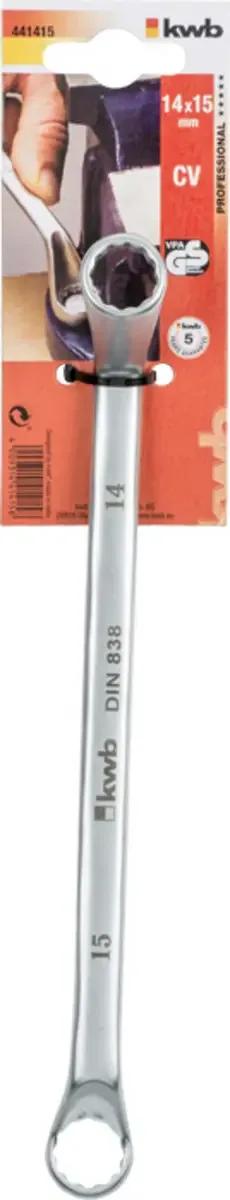 Ringsleutel - 14 x 15 mm fra KWB – produktbillede 3 af 3