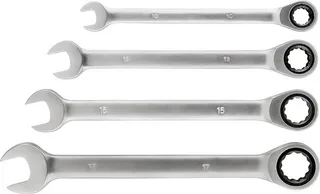 Ringsteeksleutelset - met Ring Ratel - 10-13-15-17mm de KWB, Kleurloos – image du produit 1 sur 3