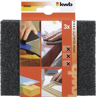 Schleifpapier kwb 3-tlg. Schleifschwamm-Set mit feiner, mittlerer & grober Körnung f, kwb 3-tlg. Schleifschwamm-Set mit feiner, mittlerer & grober Körnung f von KWB – Produktbild 2 von 5