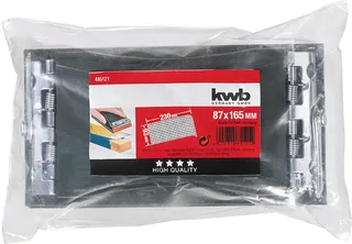 Schleifpapier kwb Profi Handschleifer mit Klemmvorrichtung - Ergonomisches Design, (Set) fra KWB, Rød – produktbillede 3 af 3