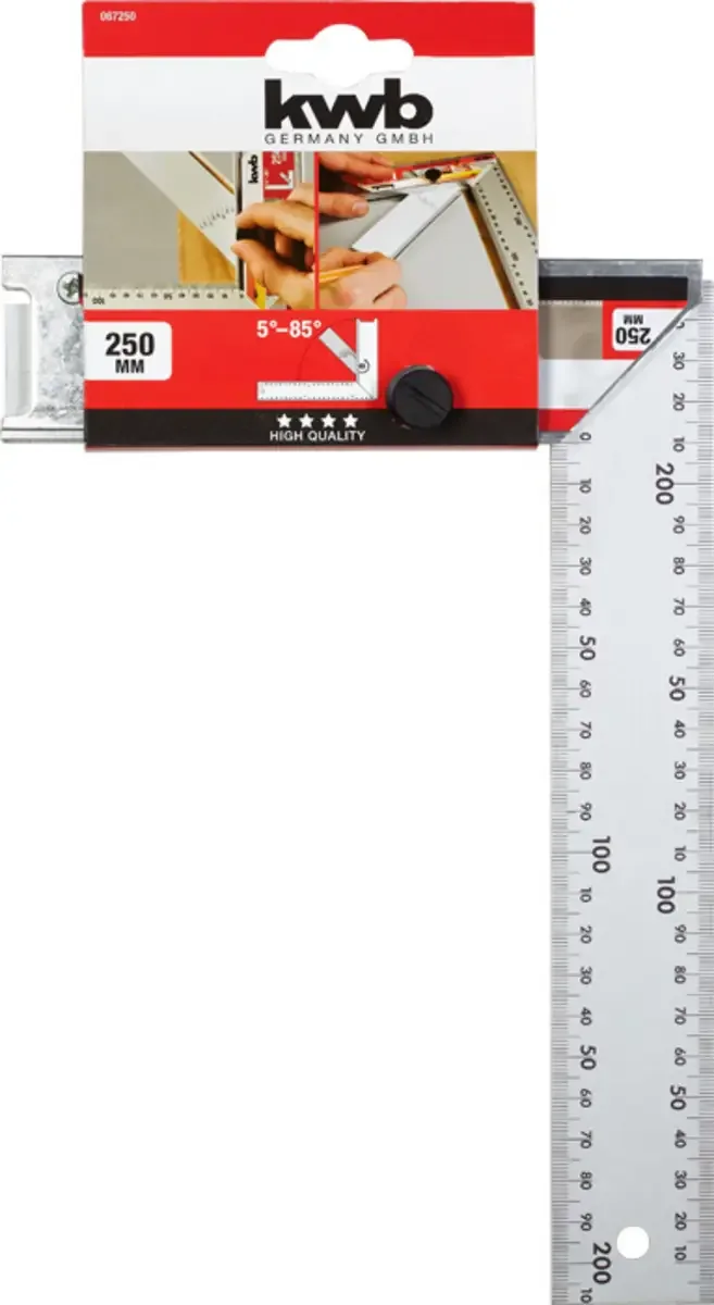 Schrijfhaak - 250 mm 067-250 by KWB, Aluminium – product image 2 of 2
