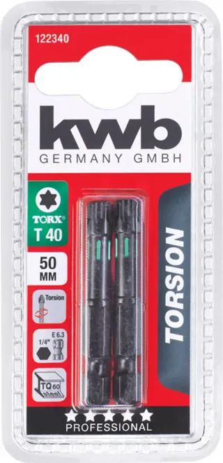 kwb 122340 Embout TX Propulseur: 1/4 (6.3 mm) Sortie: TX TX 40 50 mm de KWB – image du produit 3 sur 3