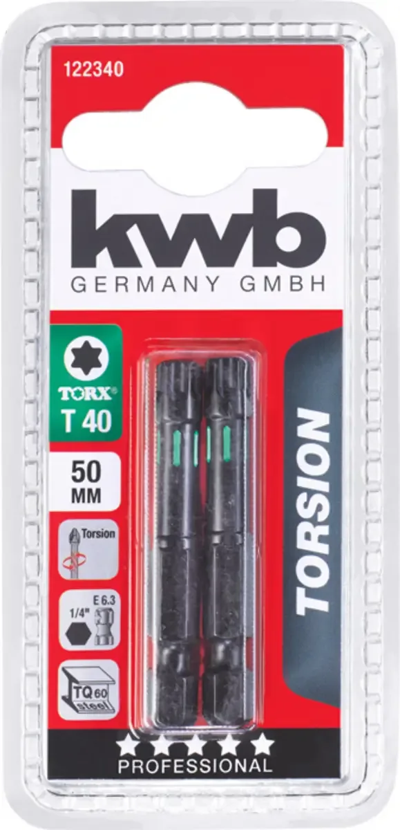 kwb 122340 Embout TX Propulseur: 1/4 (6.3 mm) Sortie: TX TX 40 50 mm de KWB – image du produit 3 sur 3