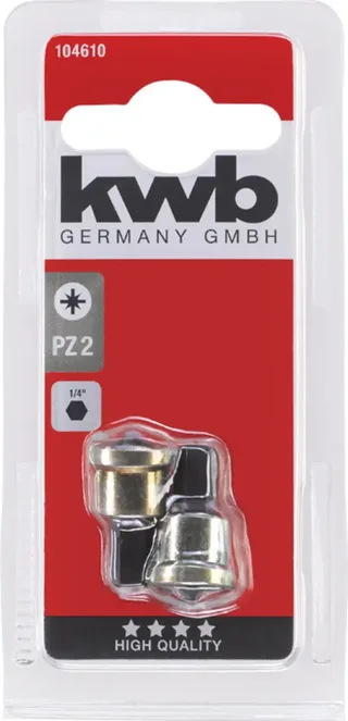 kwb 104610 Stjärn-Bit Drivning: 1/4 Output: Stjärnspår Pozidriv PZ 2 von KWB – Produktbild 3 von 3