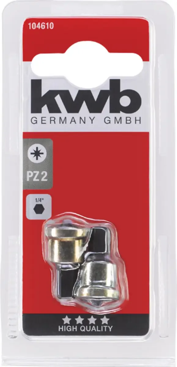 kwb 104610 Stjärn-Bit Drivning: 1/4 Output: Stjärnspår Pozidriv PZ 2 von KWB – Produktbild 3 von 3