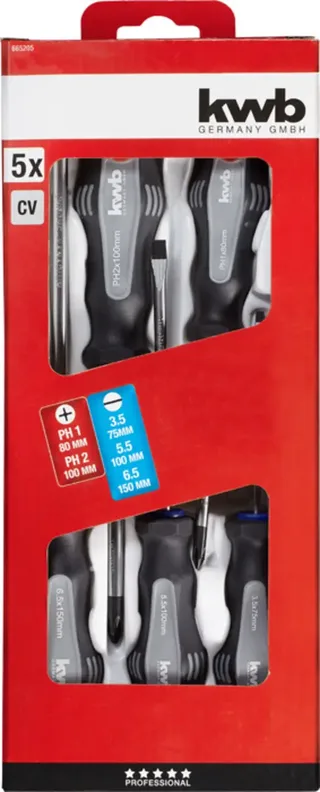 Schroevendraaierset fra KWB, Kleurloos – produktbillede 2 af 2