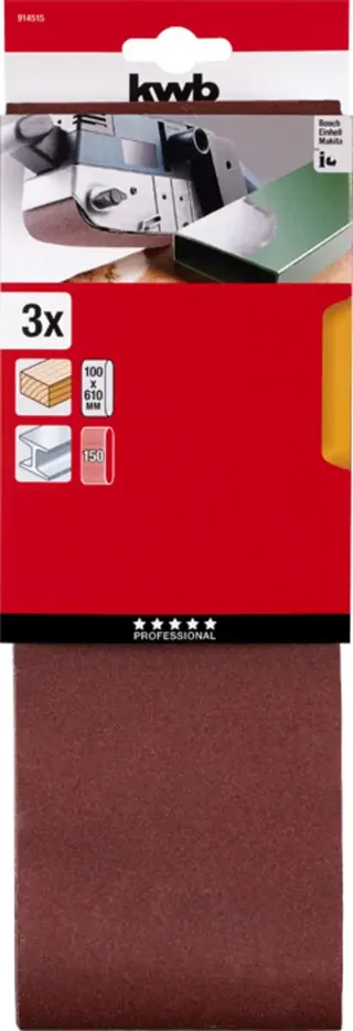 Schuurband 100 x 610 mm, K150 by KWB – product image 3 of 3