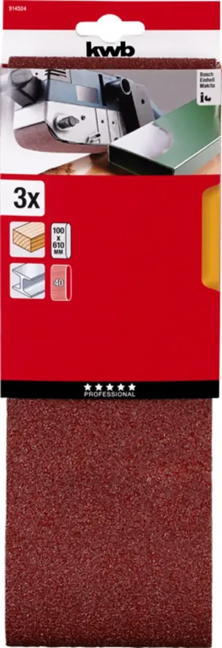 Schuurband 100 x 610 mm, K40 by KWB – product image 3 of 3